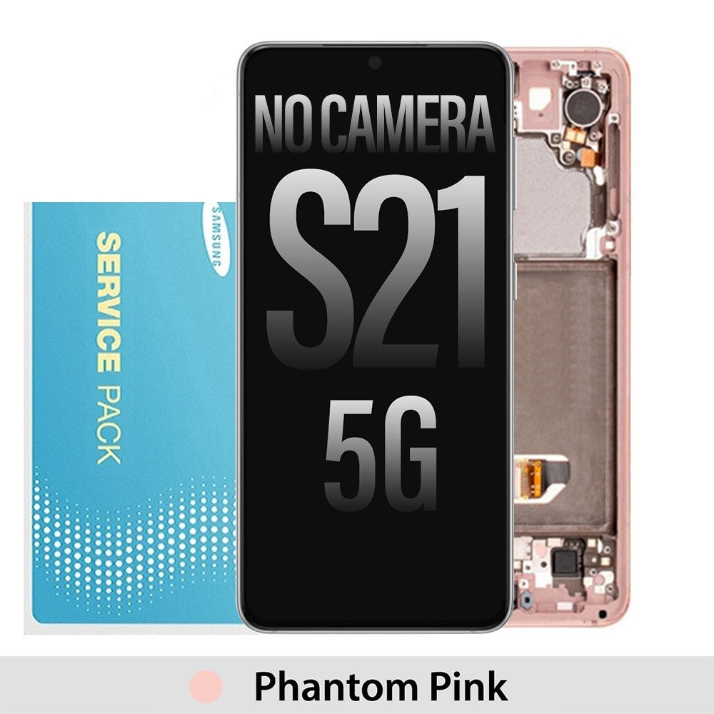Samsung Galaxy S21 5G G991 OLED Screen Replacement Digitizer with Frame GH82-27255D/27256D (Gold)-Phantom Pink Samsung Galaxy S21 5G G991 OLED Screen Replacement Digitizer with Frame GH82-27255D/27256D (Gold)-Phantom Pink